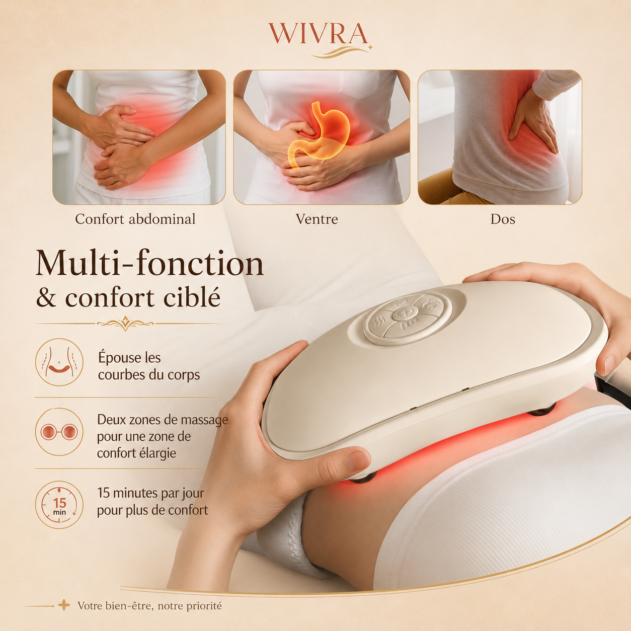 Masseur Abdominal Chauffant Intelligent